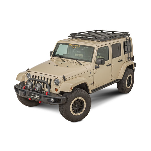 Maximus 3 0300 004RSL OO Side Roof Ladder for 07 18 Jeep Wrangler JK with Maximus 3 Pioneer Roof Rack Quadratec