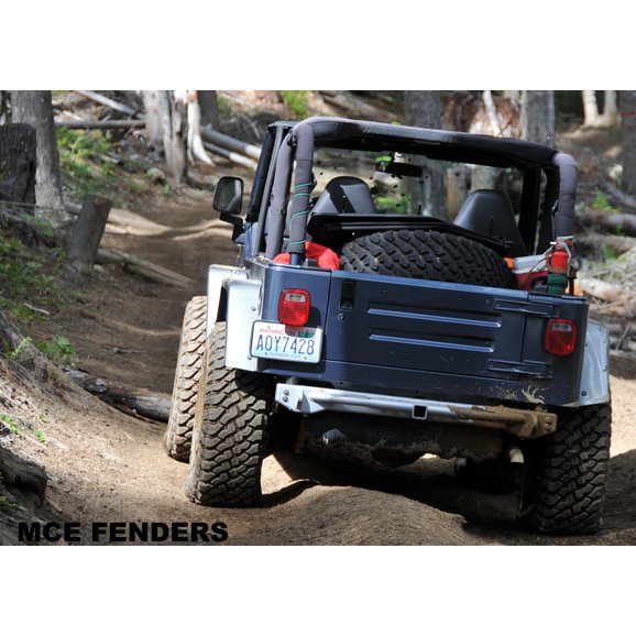MCE Fenders Front and Rear Fender Flares for 9706 Jeep Wrangler TJ