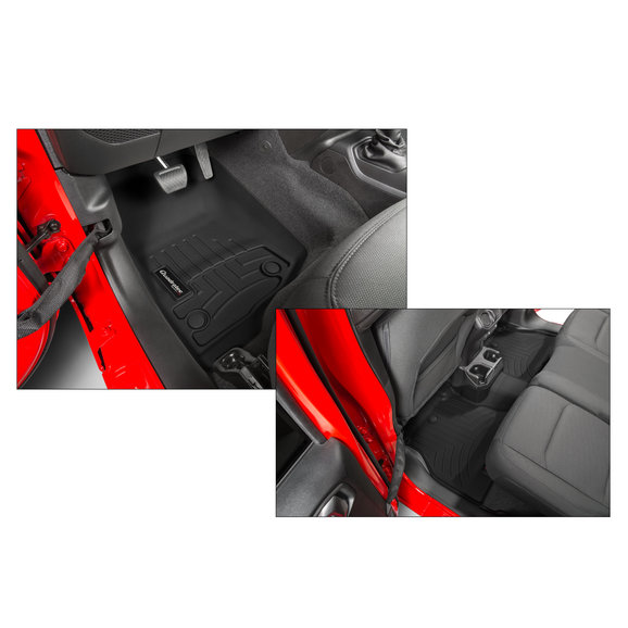 Quadratec DigitalFit Front and Rear Liners by WeatherTech Quadratec DigitalFit Front and Rear Liners by WeatherTech for 18-23 Jeep Wrangler JL Unlimited