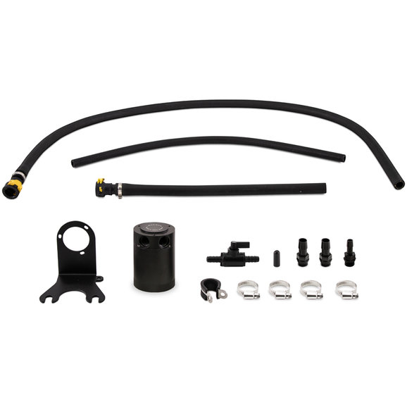 Mishimoto Baffled Oil Catch Can Kit Mishimoto MMBCC-JLP-18PBE Baffled Oil Catch Can Kit for 18-23 Jeep Wrangler JL & Gladiator JT with 3.6L Engine