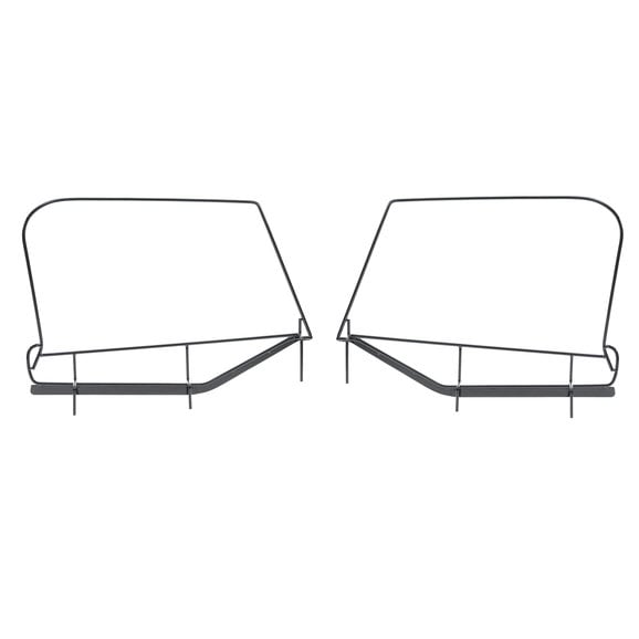 MasterTop OE Style Replacement Upper Door Pair MasterTop 15422201 OE Style Replacement Upper Door Pair for 97-06 Jeep Wrangler TJ