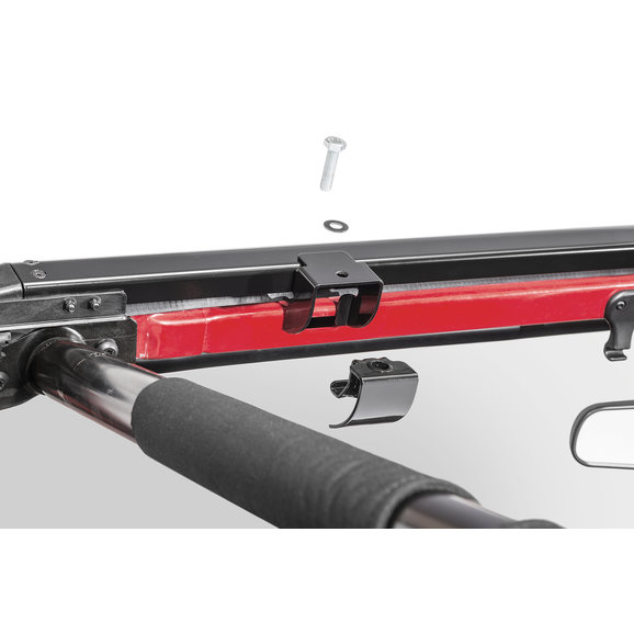 MasterTop 14700201 No Drill Windshield Header for 9706 Jeep Wrangler