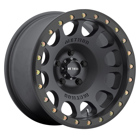Method Race Wheels MR105 Black Beadlock Alloy Wheel in 17x9 Size with 5x4.5 Bolt Pattern & 3.5 ...