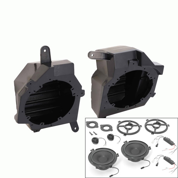 Metra Front Speaker Pods with Alpine SPV-65X-WRA Component 2 Way Speakers Metra Front Speaker Pods with Alpine SPV-65X-WRA Component 2 Way Speakers for 18-22 Jeep Wrangler JL & Gladiator JT