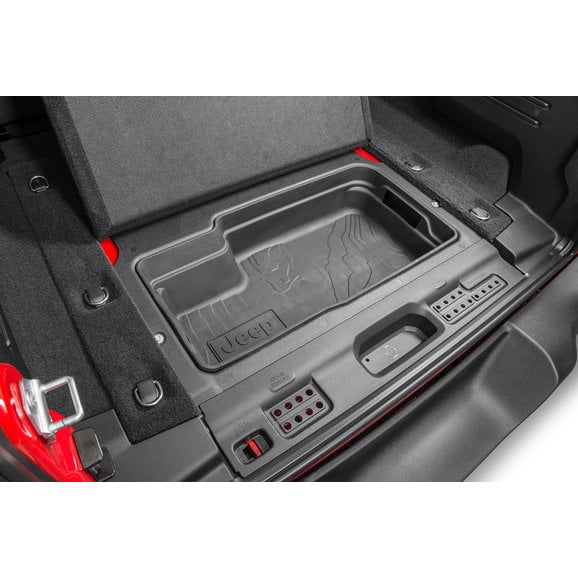 Mopar Rear Cargo Tub Liner Mopar 82215669AC Rear Cargo Tub Liner for 18-24 Jeep Wrangler JL with Gasoline Engines
