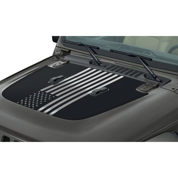 Mopar 82215735 Quot American Flag Quot Hood Decal For 18 19 Jeep