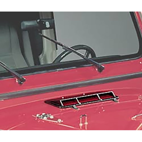 OMIX High Flow Air Scoop in Black OMIX 13307.01 High Flow Air Scoop in Black for 78-95 Jeep CJ & Wrangler YJ