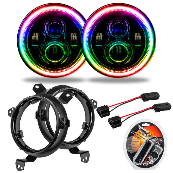 Oracle Lighting  7" High Powered Projector LED Headlight Pair for 18-20 Jeep Wrangler JL & Gladiator JT