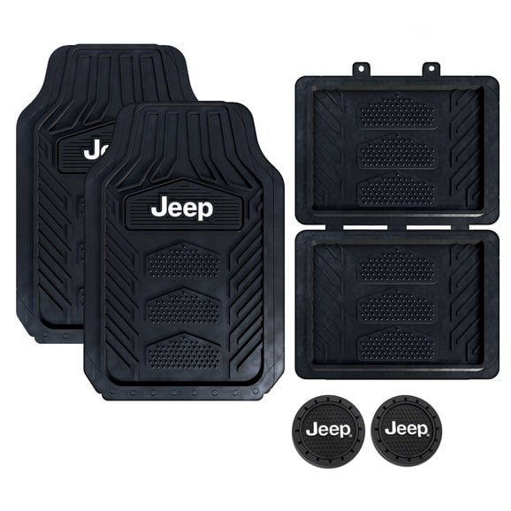 Plasticolor Weatherpro 4pc Universal Jeep Logo Floor Mats Quadratec