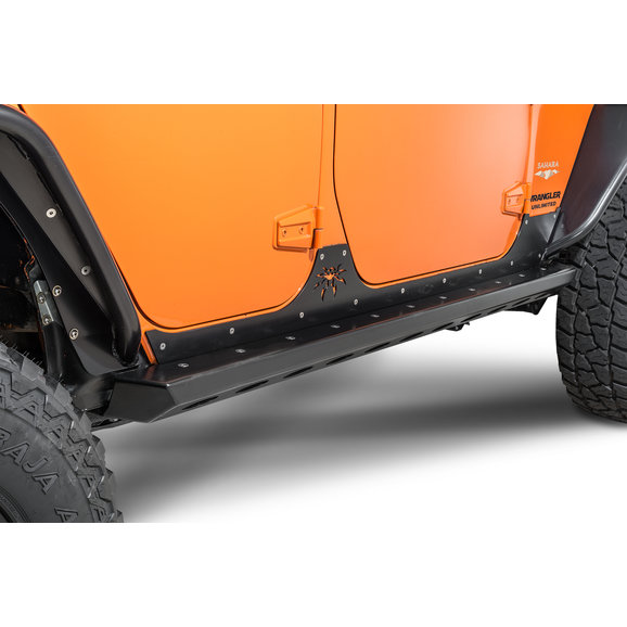 Poison Spyder Steel Brawler Rocker in SpyderShell Armor Coat Poison Spyder 1808200P1 Steel Brawler Rocker in SpyderShell Armor Coat for 07-18 Jeep Wrangler Unlimited JK