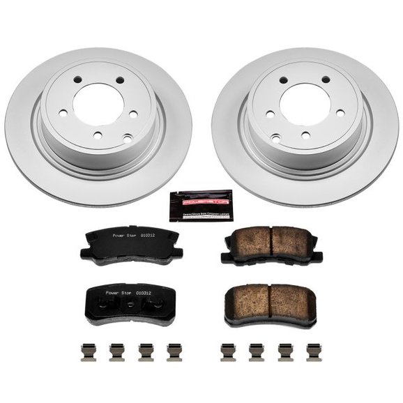 Power Stop Rear Z17 Evolution Geomet Coated Brake Kit Power Stop CRK1630 Rear Z17 Evolution Geomet Coated Brake Kit for 09-17 Jeep Compass & Patriot