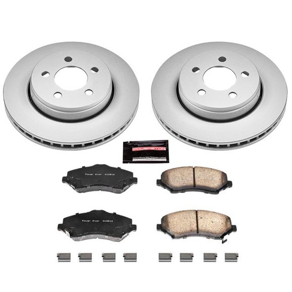 Power Stop Front Z17 Evolution Geomet Coated Brake Kit Power Stop CRK1631 Front Z17 Evolution Geomet Coated Brake Kit for 08-12 Jeep Liberty KK