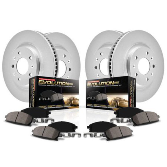 Power Stop Front & Rear Z17 Evolution Geomet Coated Brake Kit Power Stop CRK2121 Front & Rear Z17 Evolution Geomet Coated Brake Kit for 93-98 Jeep Grand Cherokee ZJ