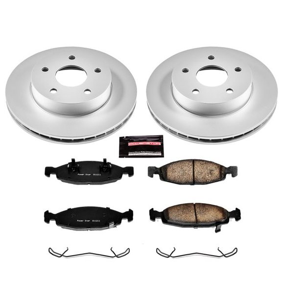 Power Stop Front Z17 Evolution Geomet Coated Brake Kit Power Stop CRK2147 Front Z17 Evolution Geomet Coated Brake Kit for 99-02 Jeep Grand Cherokee WJ with Teves Calipers