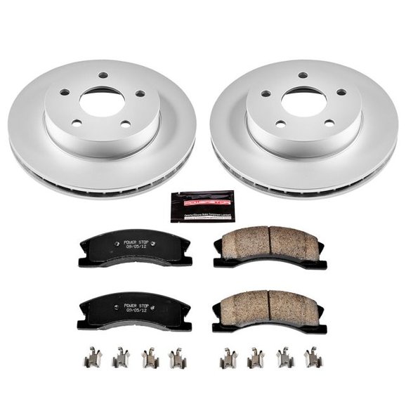 Power Stop Front Z17 Evolution Geomet Coated Brake Kit Power Stop CRK2149 Front Z17 Evolution Geomet Coated Brake Kit for 99-04 Jeep Grand Cherokee WJ with Akebono Calipers