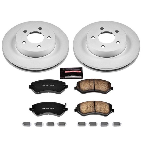 Power Stop Front Z17 Evolution Geomet Coated Brake Kit Power Stop CRK2160 Front Z17 Evolution Geomet Coated Brake Kit for 02-07 Jeep Liberty KJ