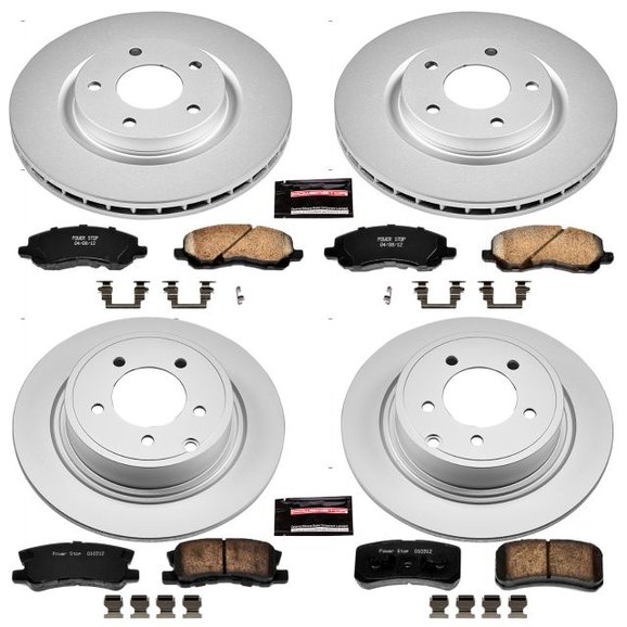 Power Stop Front & Rear Z17 Evolution Geomet Coated Brake Kit Power Stop CRK2848 Front & Rear Z17 Evolution Geomet Coated Brake Kit For 09-17 Jeep Compass & Jeep Patriot MK