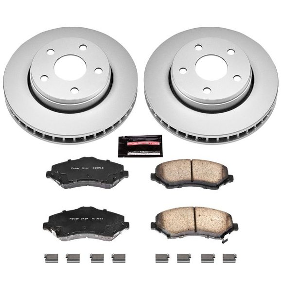 Power Stop Front Z17 Evolution Geomet Coated Brake Kit Power Stop CRK3097 Front Z17 Evolution Geomet Coated Brake Kit for 07-18 Jeep Wrangler JK