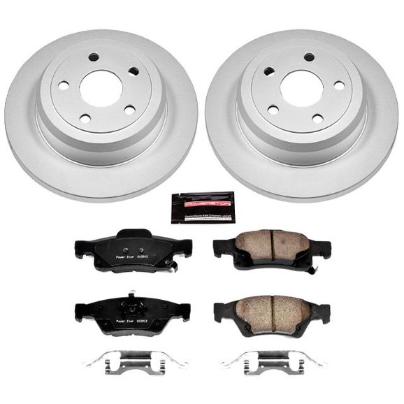 Power Stop Rear Z17 Evolution Geomet Coated Brake Kit Power Stop CRK5950 Rear Z17 Evolution Geomet Coated Brake Kit for 11-18 Jeep Grand Cherokee WK