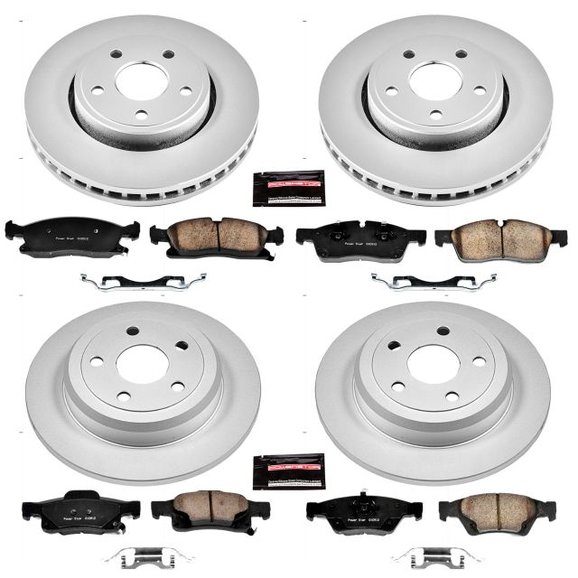 Power Stop Front & Rear Z17 Evolution Geomet Coated Brake Kit Power Stop CRK5952 Front & Rear Z17 Evolution Geomet Coated Brake Kit for 11-16 Jeep Grand Cherokee WK