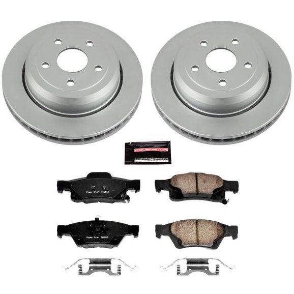 Power Stop Rear Z17 Evolution Geomet Coated Brake Kit Power Stop CRK5953 Rear Z17 Evolution Geomet Coated Brake Kit for 11-18 Jeep Grand Cherokee WK
