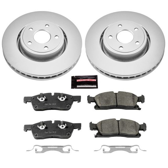 Power Stop Front Z17 Evolution Geomet Coated Brake Kit Power Stop CRK6536 Front Z17 Evolution Geomet Coated Brake Kit for 13-15 Jeep Grand Cherokee WK