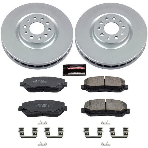 Power Stop Front Z17 Evolution Geomet Coated Brake Kit Power Stop CRK6538 Front Z17 Evolution Geomet Coated Brake Kit for 14-19 Jeep Cherokee KL with Single Piston Front Calipers