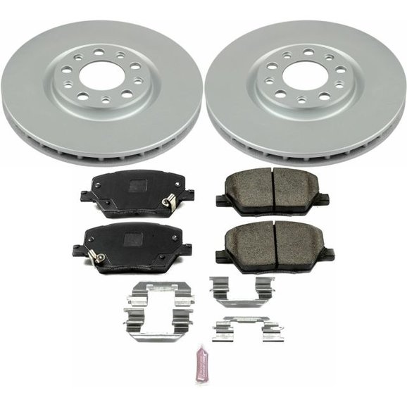 Power Stop Front Z17 Evolution Geomet Coated Brake Kit Power Stop CRK7299 Front Z17 Evolution Geomet Coated Brake Kit for 17-20 Jeep Compass MP & 15-20 Jeep Renegade BU