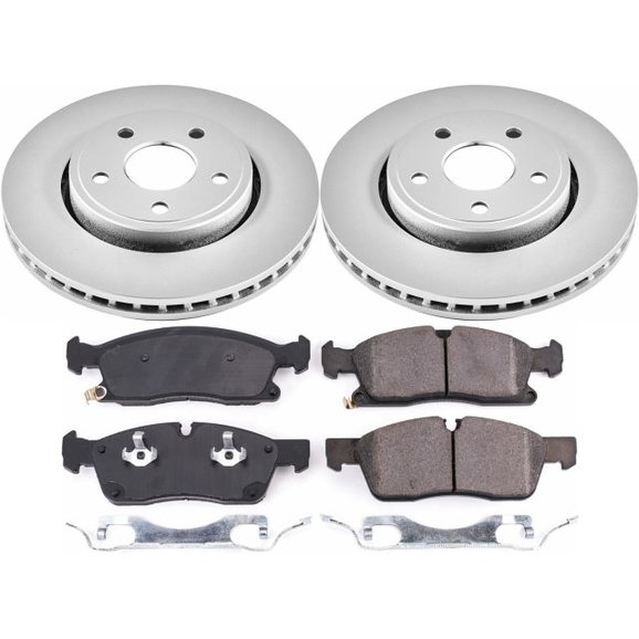 Power Stop Front Z17 Evolution Geomet Coated Brake Kit Power Stop CRK7412 Front Z17 Evolution Geomet Coated Brake Kit For 17-18 Jeep Grand Cherokee WK