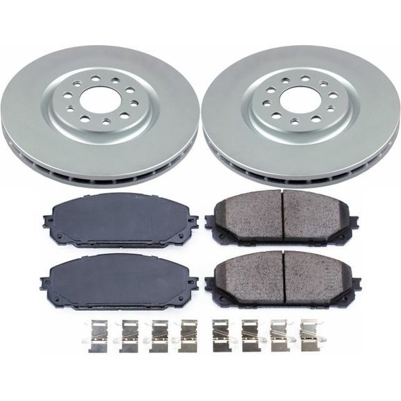 Power Stop Front Z17 Evolution Geomet Coated Brake Kit Power Stop CRK7414 Front Z17 Evolution Geomet Coated Brake Kit for 2017 Jeep Cherokee KL