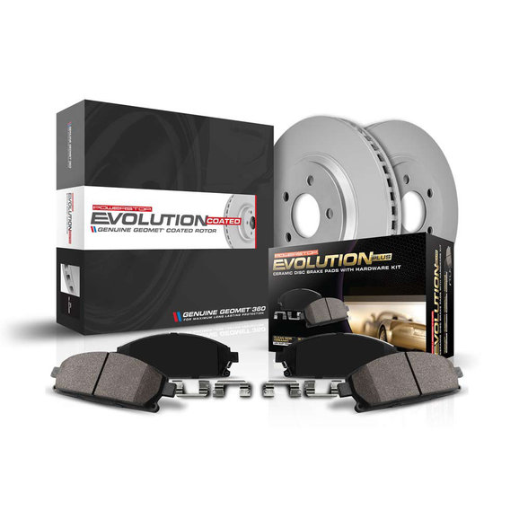 Power Stop Front Z17 Evolution Geomet Coated Brake Kit Power Stop CRK7940 Front Z17 Evolution Geomet Coated Brake Kit for 2020 Jeep Gladiator JT