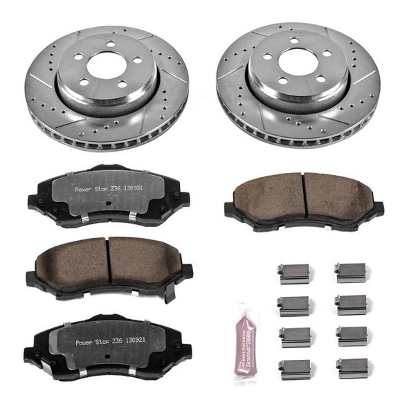 Power Stop Front Z36 Extreme Performance Truck & Tow Brake Kit Power Stop K1631-36 Front Z36 Extreme Performance Truck & Tow Brake Kit for 08-12 Jeep Liberty KK