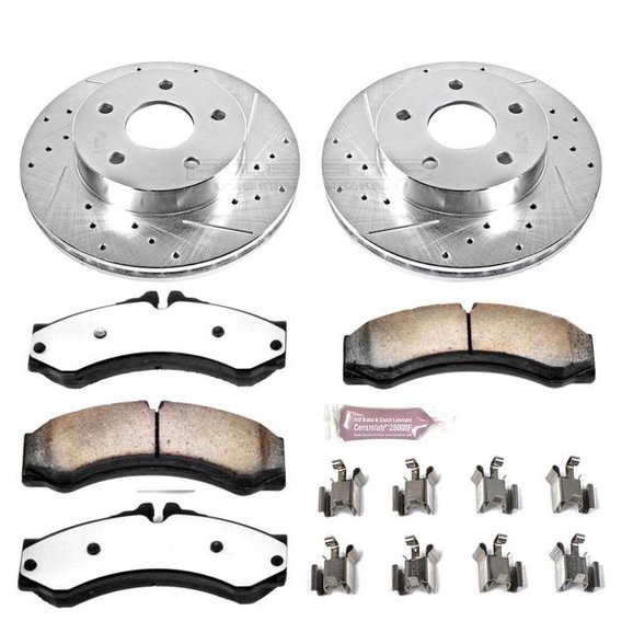 Power Stop Front Z36 Extreme Performance Truck & Tow Brake Kit Power Stop K2149-36 Front Z36 Extreme Performance Truck & Tow Brake Kit for 99-04 Jeep Grand Cherokee WJ with Akebono Calipers