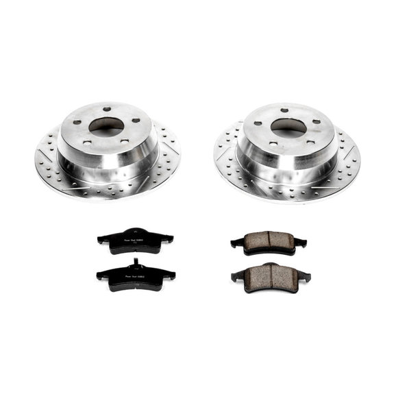 Power Stop Rear Z23 Evolution Sport Performance 1-Click Brake Kit Power Stop K2151 Rear Z23 Evolution Sport Performance 1-Click Brake Kit for 99-04 Jeep Grand Cherokee WJ