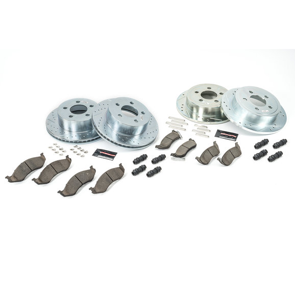 Power Stop Front & Rear Z36 Extreme Performance Truck & Tow Brake Kit Power Stop K2154-36 Front & Rear Z36 Extreme Performance Truck & Tow Brake Kit for 03-06 Jeep Wrangler TJ & Unlimited