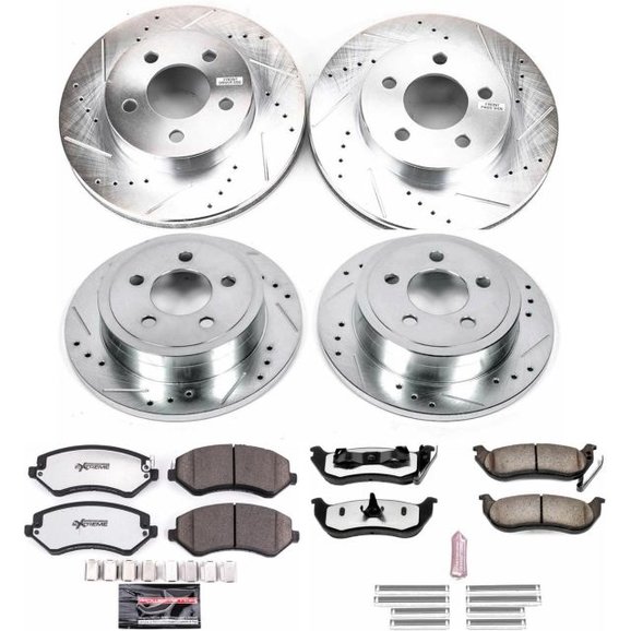Power Stop Front & Rear Z36 Extreme Performance Brake Kit Power Stop K2162-36 Front & Rear Z36 Extreme Performance Brake Kit For 03-07 Jeep Liberty