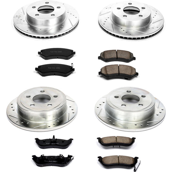 Power Stop Front & Rear Z23 Evolution Sport Performance 1-Click Brake Kit Power Stop K2162 Front & Rear Z23 Evolution Sport Performance 1-Click Brake Kit for 03-07 Jeep Liberty KJ