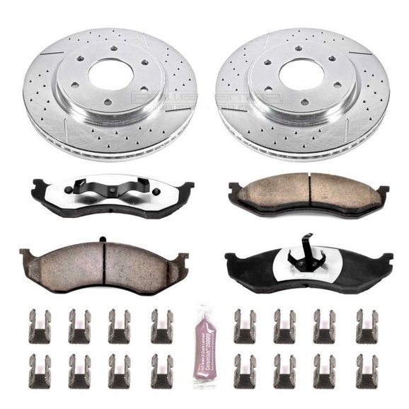 Power Stop Front Z36 Extreme Performance Truck & Tow Brake Kit Power Stop K2219-36 Front Z36 Extreme Performance Truck & Tow Brake Kit for 05-10 Jeep Grand Cherokee WK2 & Commander XK