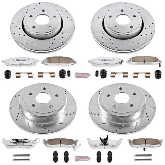 Power Stop Front & Rear Z26 Street Warrior Performance Brake Kit Power Stop K2220-26 Front & Rear Z26 Street Warrior Performance Brake Kit for 05-10 Jeep Grand Cherokee WK & 06-10 Jeep Commander XK