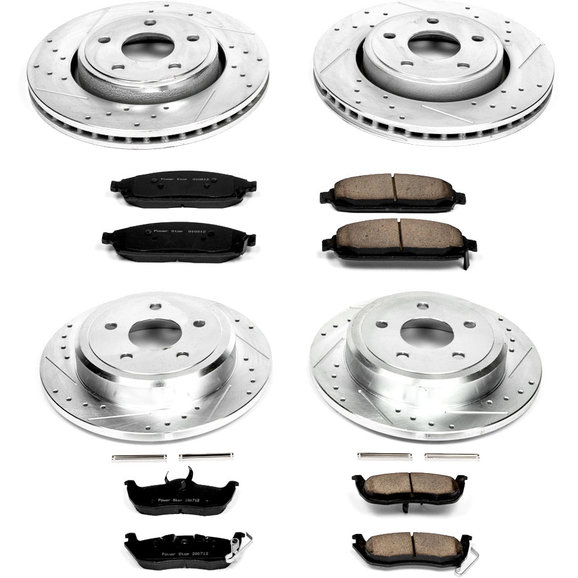 Power Stop Front & Rear Z23 Evolution Sport Performance 1-Click Brake Kit Power Stop K2220 Front & Rear Z23 Evolution Sport Performance 1-Click Brake Kit for 05-10 Jeep Commander XK & Grand Cherokee WK