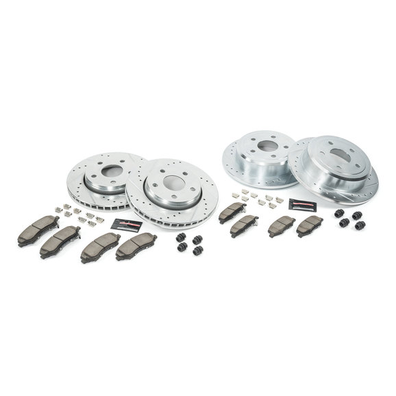 Power Stop Front & Rear Z36 Extreme Performance Brake Kit Power Stop K2798-36 Front & Rear Z36 Extreme Performance Brake Kit for 07-18 Jeep Wrangler JK
