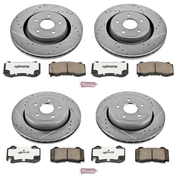 Power Stop Front & Rear Z26 Street Warrior Performance Brake Kit Power Stop K2876-26 Front & Rear Z26 Street Warrior Performance Brake Kit for 06-10 Jeep Grand Cherokee WK
