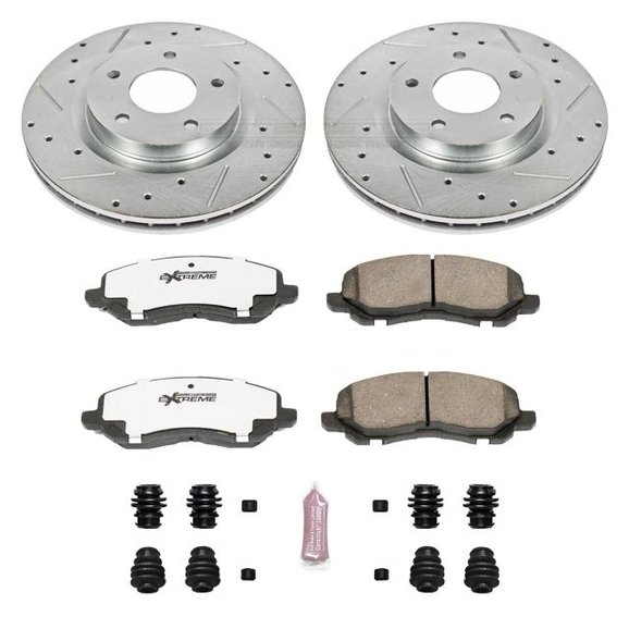 Power Stop Front Z26 Street Warrior Performance Brake Kit Power Stop K3032-26 Front Z26 Street Warrior Performance Brake Kit for 07-17 Jeep Compass & Patriot MK