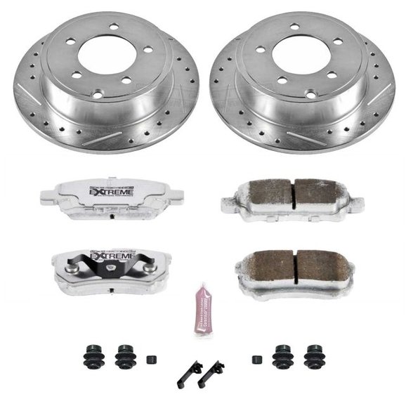 Power Stop Rear Z26 Street Warrior Performance Brake Kit Power Stop K3033-26 Rear Z26 Street Warrior Performance Brake Kit for 07-17 Jeep Compass & Patriot MK