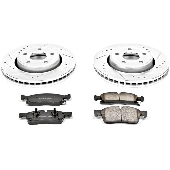 Power Stop Front Z23 Evolution Sport Performance 1-Click Brake Kit Power Stop K5951 Front Z23 Evolution Sport Performance 1-Click Brake Kit for 11-14 Jeep Grand Cherokee WK2