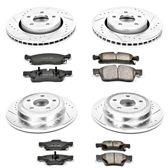 Power Stop Front & Rear Z23 Evolution Sport Performance 1-Click Brake Kit Power Stop K5952 Front & Rear Z23 Evolution Sport Performance 1-Click Brake Kit for 11-14 Jeep Grand Cherokee WK2