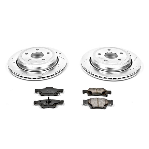 Power Stop Rear Z23 Evolution Sport Performance 1-Click Brake Kit with Vented Rotors Power Stop K5953 Rear Z23 Evolution Sport Performance 1-Click Brake Kit with Vented Rotors for 11-14 Jeep Grand Cherokee WK2