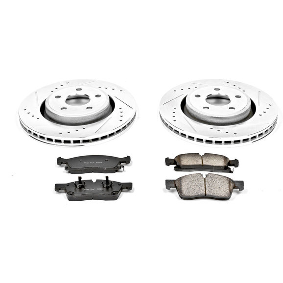 Power Stop Front Z23 Evolution Sport Performance 1-Click Brake Kit with Vented Rotors Power Stop K5954 Front Z23 Evolution Sport Performance 1-Click Brake Kit with Vented Rotors for 11-13 Jeep Grand Cherokee WK2