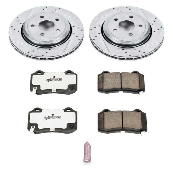 Power Stop Rear Z26 Street Warrior Performance Brake Kit Power Stop K5956-26 Rear Z26 Street Warrior Performance Brake Kit for 12-18 Grand Cherokee WK