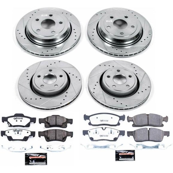 Power Stop Front & Rear Z36 Extreme Performance Truck & Tow Brake Kit Power Stop K6537-36 Front & Rear Z36 Extreme Performance Truck & Tow Brake Kit for 13-15 Jeep Grand Cherokee WK